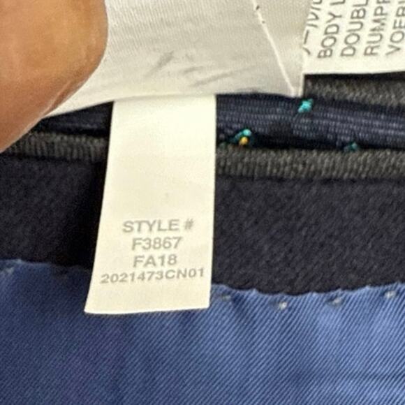 J Crew Ludlow Men's Slim Fit Blazer Size 36R Jacket Wool Navy Blue 2 Button - Picture 8 of 8